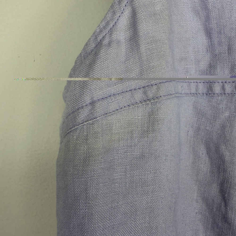 VTG New York City Design Co Size 10 100% Linen lilac Vest 3 Button Front Peasant - Picture 3 of 8